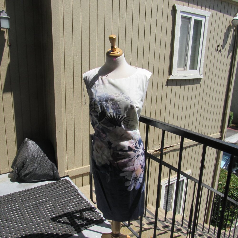 #157  NEW WOMEN'S ASIAN FLORAL PRINT DRESS BY PHASE EIGHT  (SIZE 14US / 18UK)